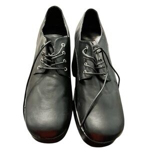 Funtasma Black Leather Derby Shoes